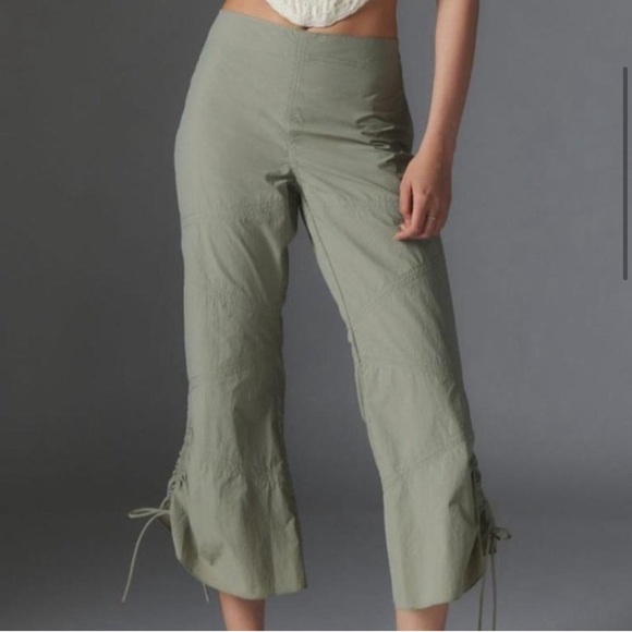 SILENCE + NOISE | Y2K Olive Green Drawstring Pants - Picture 1 of 16